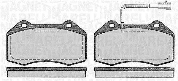 MAGNETI MARELLI Комплект тормозных колодок, дисковый тормоз 363916060127